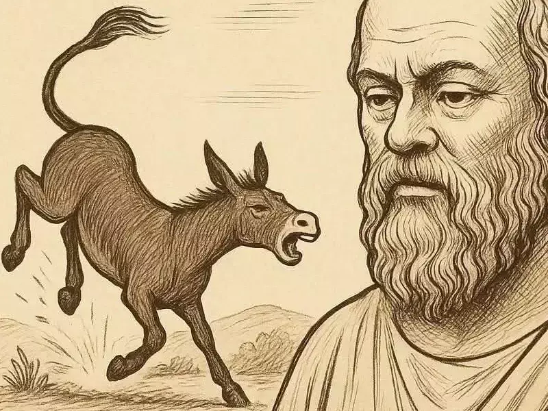 Когато магарето рита, мъдрият човек мълчи